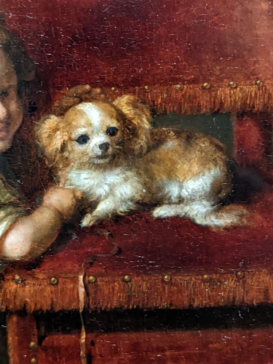 Dog in painting